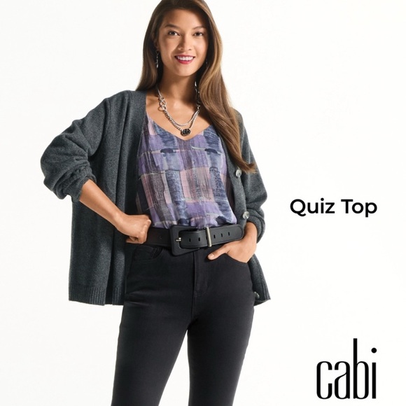 CAbi Purple and Blue Relaxed Tank Top Blouse - Picture 1 of 5